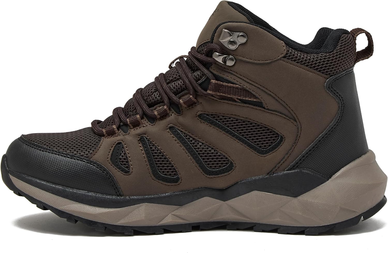 HI-TEC Valley Geo Mid Waterproof Hiking Boots for Men, Lightweight Breathable Outdoor Trekking and Trail Sneakers, Sizes 7 to 15 - Image 3