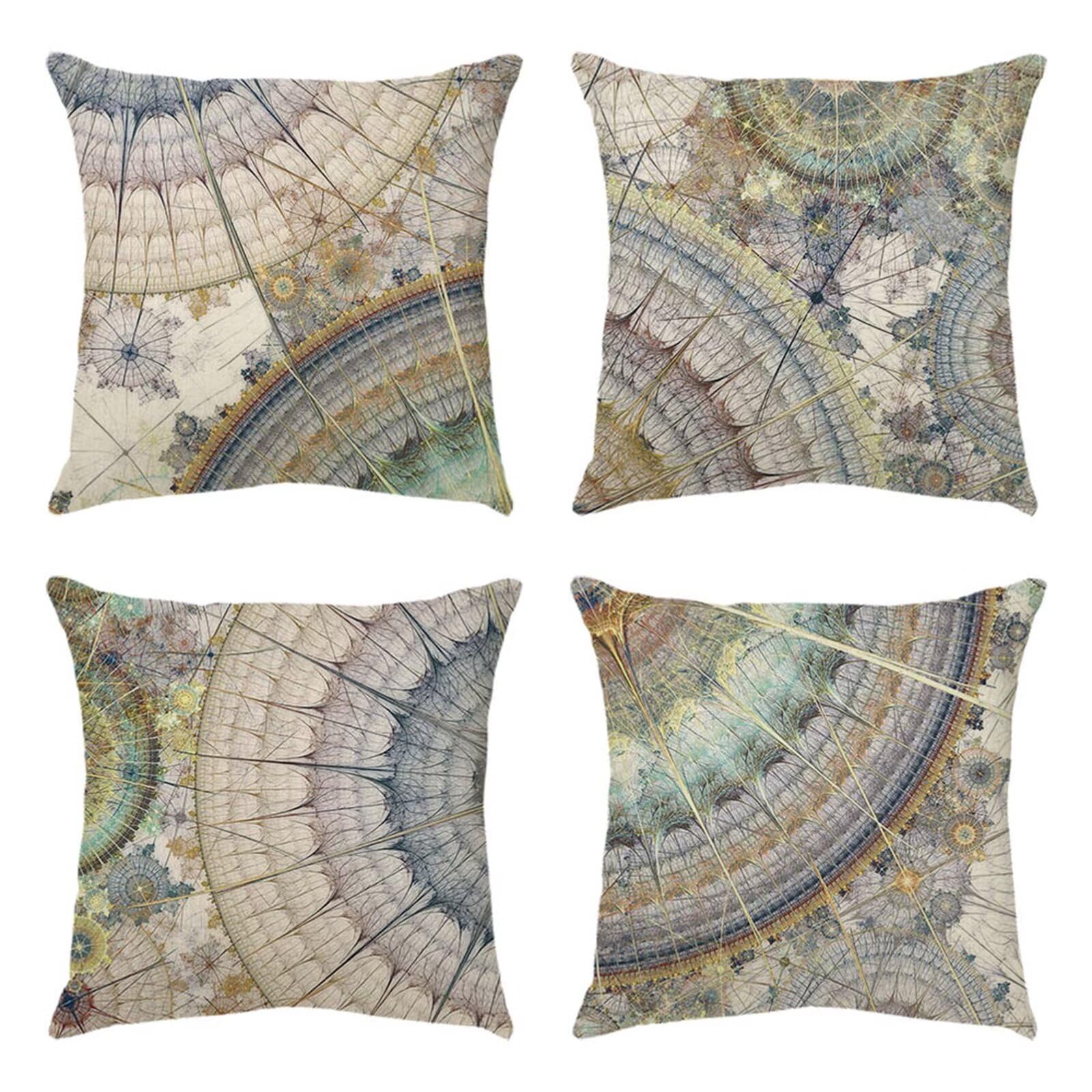 Housse de coussin canapé lot de 4 géométrique double face pour rénover salon et jardin