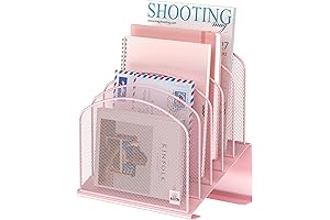 Chic and Functional: Five-Tier Pink Desk Organizer