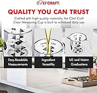 Vista 6 de Chef Craft Select Taza medidora de plástico, capacidad de 1 taza, transparente