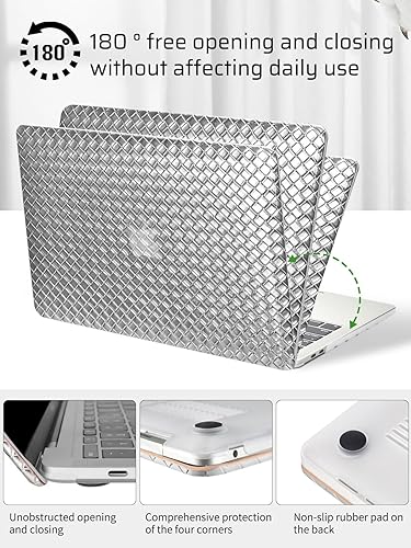 Miniatura 54 de Seorsok Compatible con MacBook Air de 13 pulgadas 2022 2021 2020 2019 2018 versión A1932 A2179 M1 A2337 Touch ID, elegante funda rígida de plástico