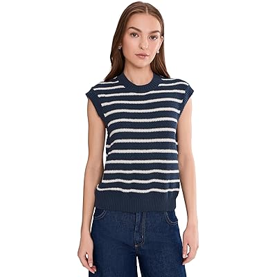 PACT Shoreline Relaxed Shell seabreeze stripe navy blue