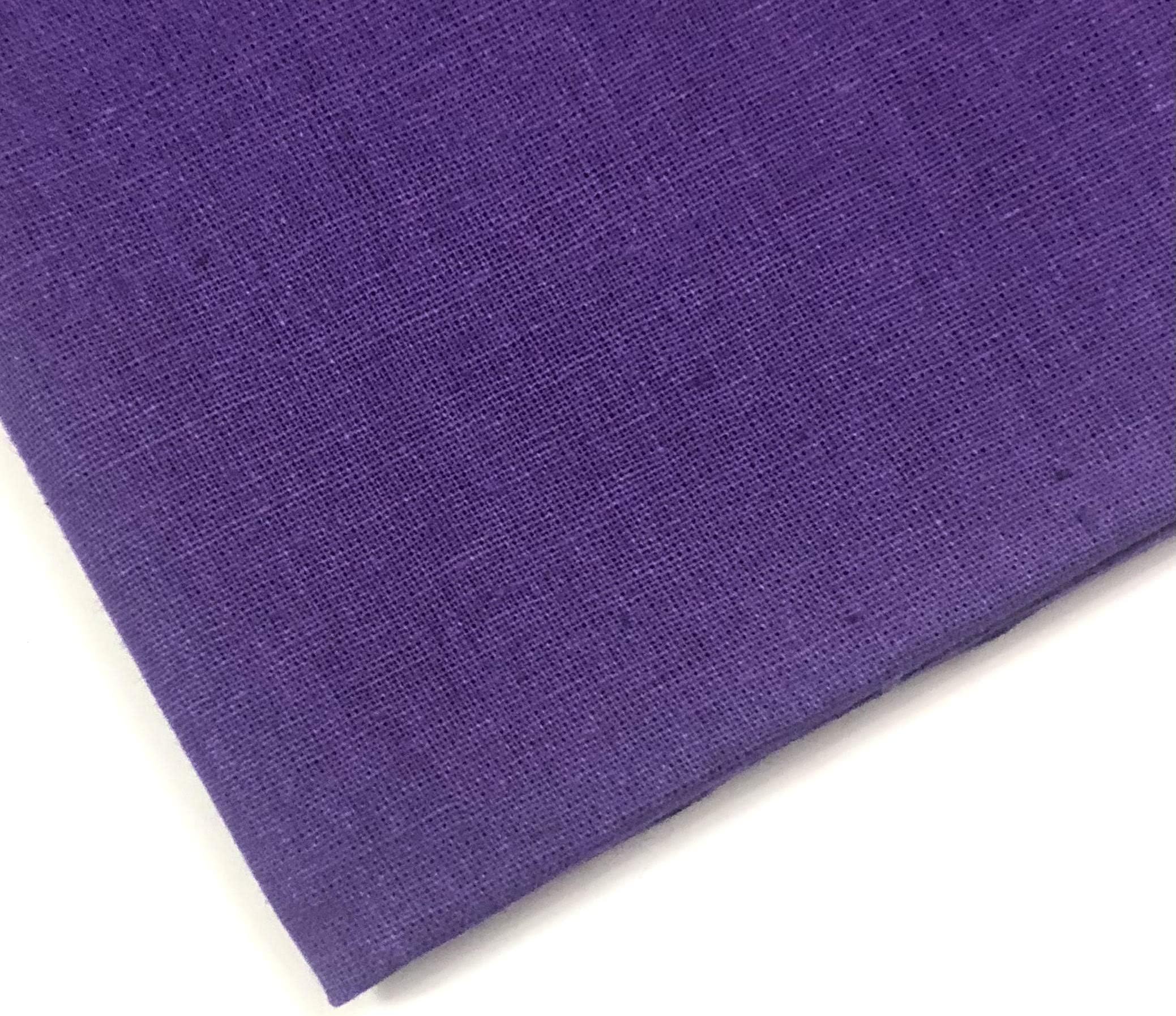 M & J Plain 100% Cotton Fabric - 60 INCH Wide - 10 Colors by (Purple, 3 METRE)