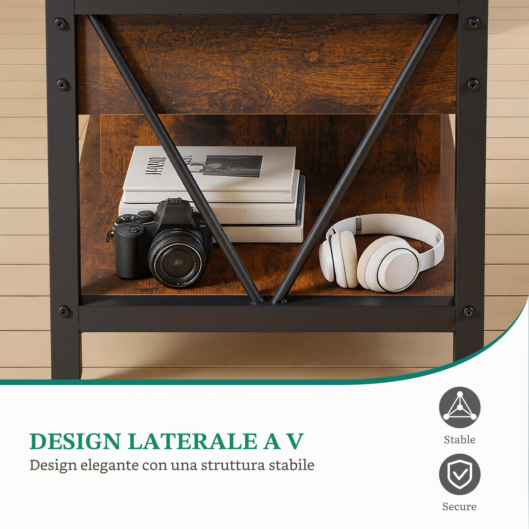 YITAHOME Tavolino da caffè con piano sollevabile, spazio di archiviazione a 2 livelli, tavolino da caffè regolabile in altezza con scomparto nascosto e piano d'appoggio, marrone vintage