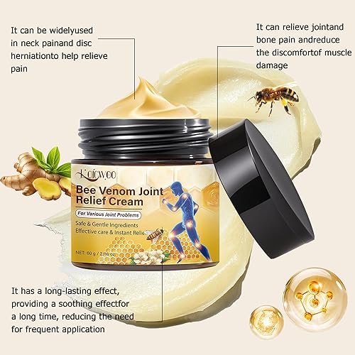Miniatura 5 de 2 unidades de crema de veneno de abeja para articulaciones y huesos, crema de alivio de articulaciones de veneno de abeja, gel para articulaciones