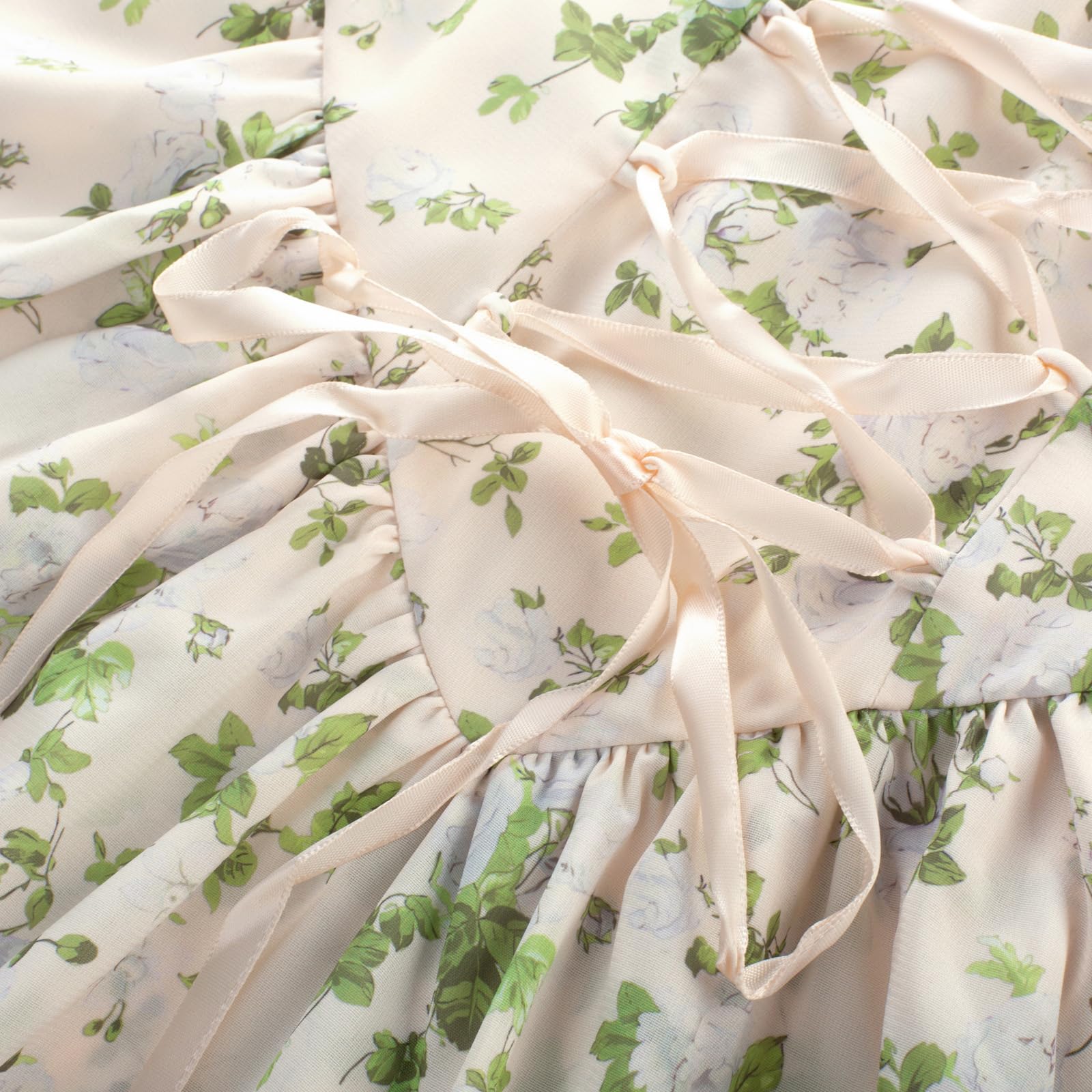 Scarlet Darkness Summer Sundress for Women Floral Sleeveless Spaghetti Strap Dress: Green Floral Medium