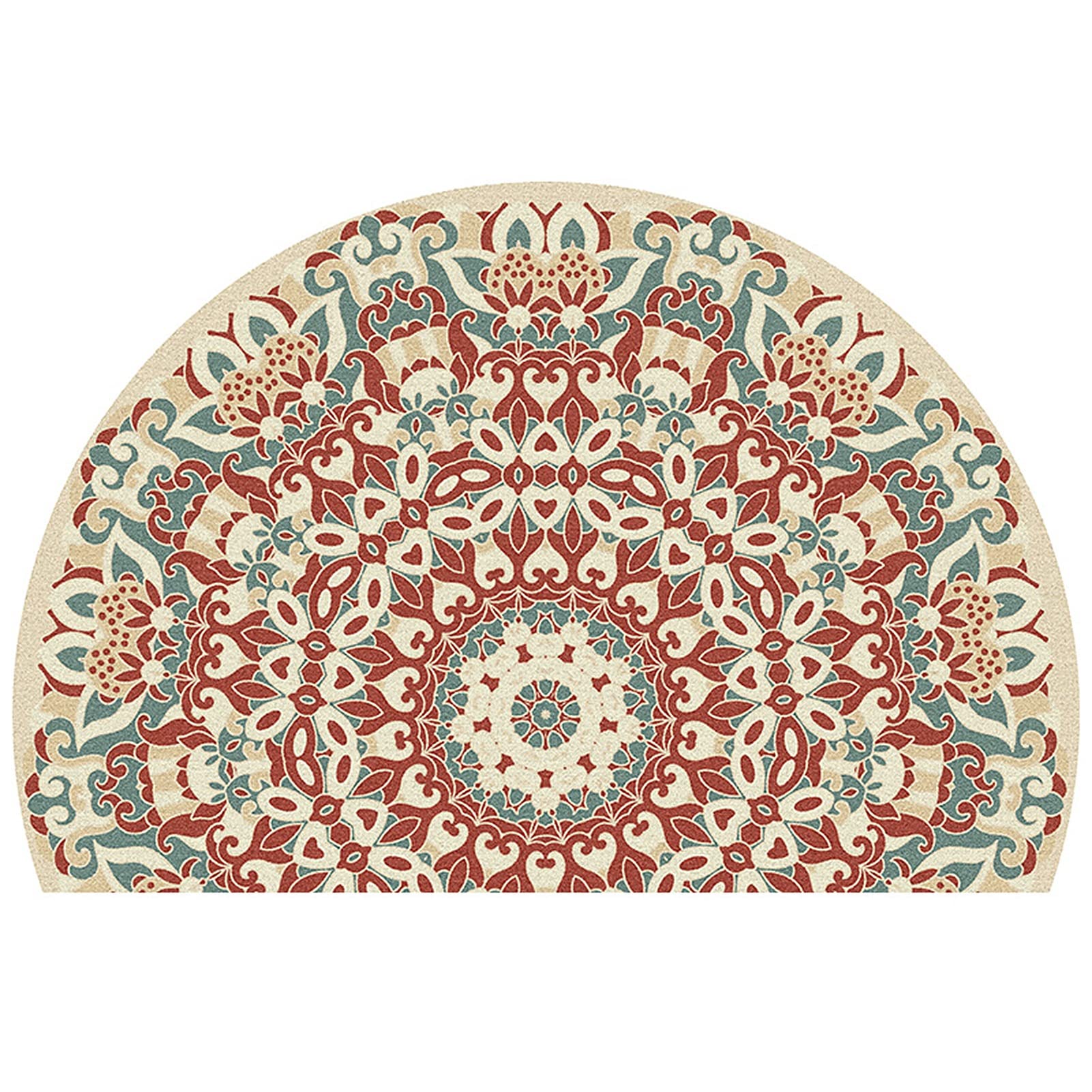 Tapis de bienvenue de style européen demi-cercle grand paillasson entrée lavable