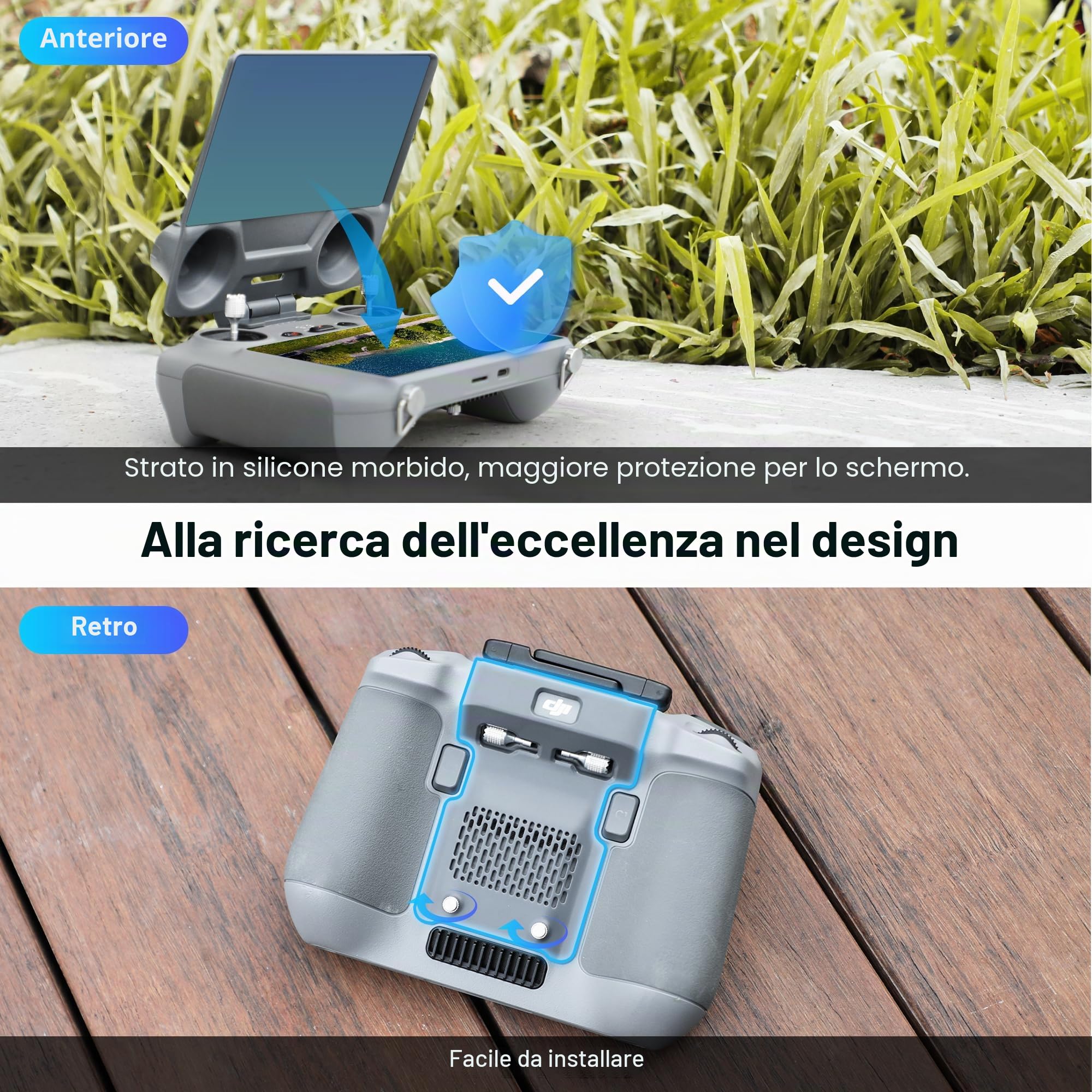 FPVtosky rc 2 parasole parasole con cordino per DJI Lito X1/Mini 5 Pro/Mini 4 Pro/Air 3/Avata 360 Accessori, Controller Screen Protector Joystick Cover Kit