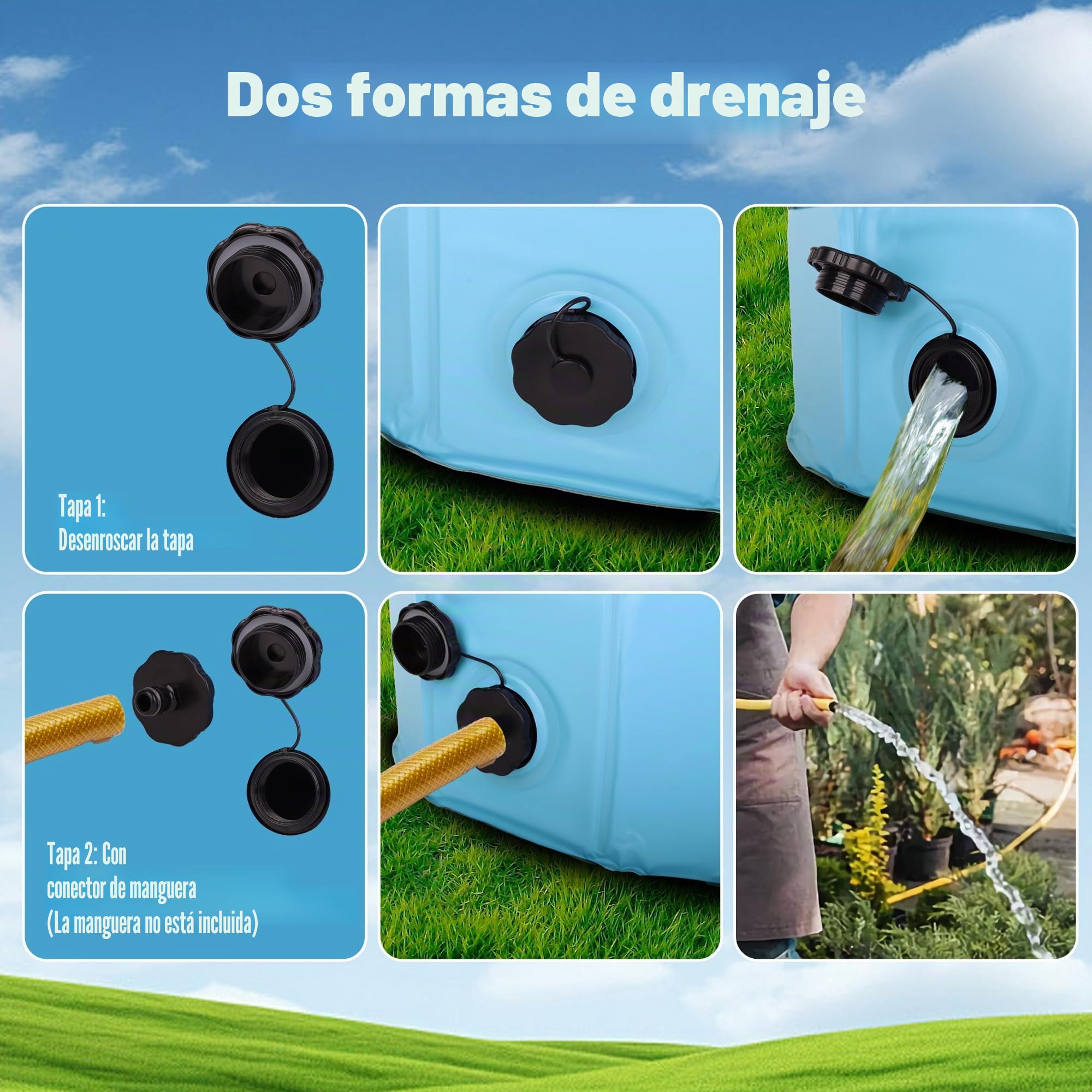 Piscina para perros, 120 x 30 cm, plegable, antideslizante, piscina (azul L)