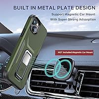 Vista 3 de MYBAT Pro Stealth Series - Funda para iPhone 14 con soporte de 6.1 pulgadas, soporte magnético para automóvil, resistente protección contra caídas