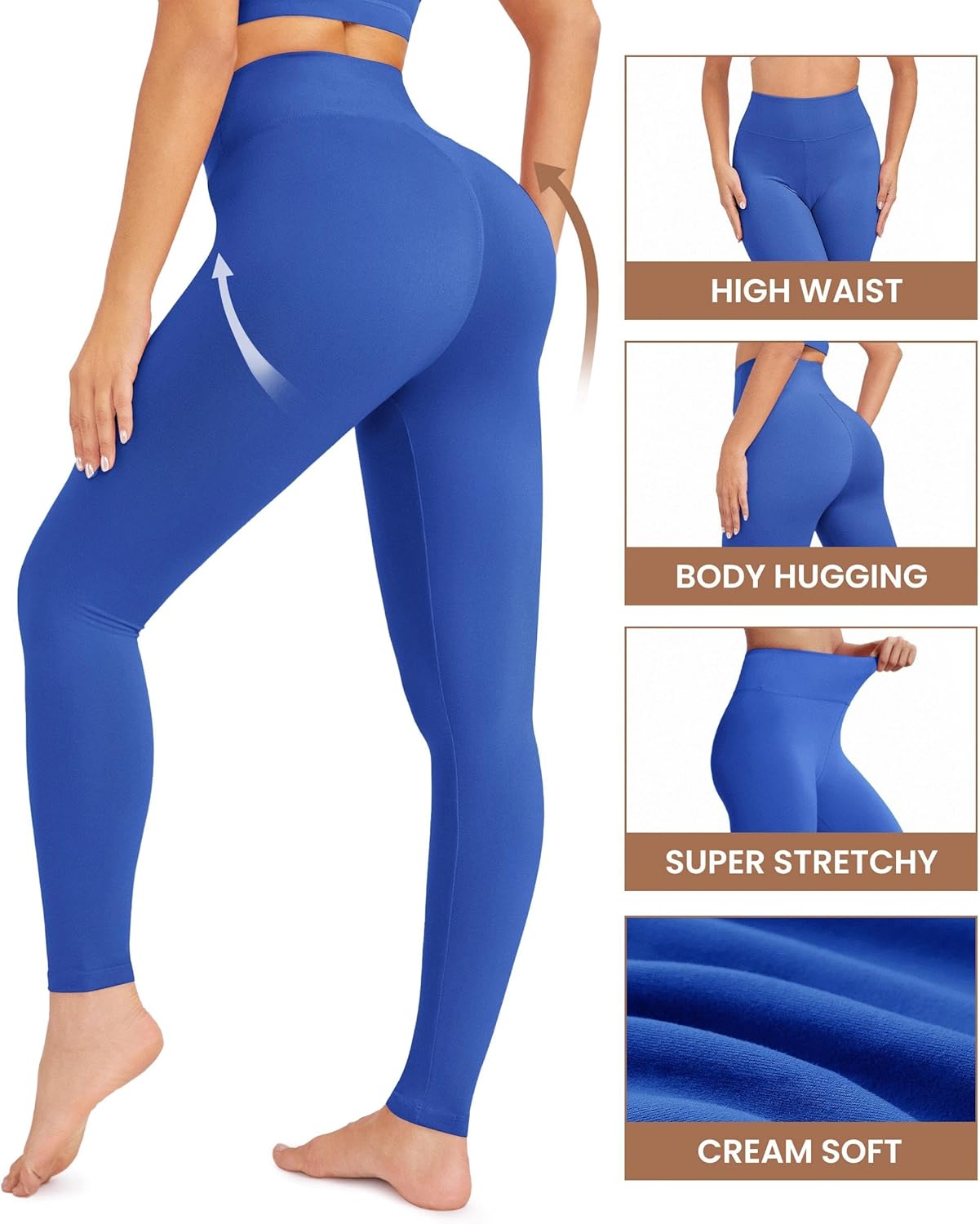 VALANDY High Waisted Leggings for Women Stretch Tummy Control Workout Running Yoga Pants Reg&Plus Size - Image 5