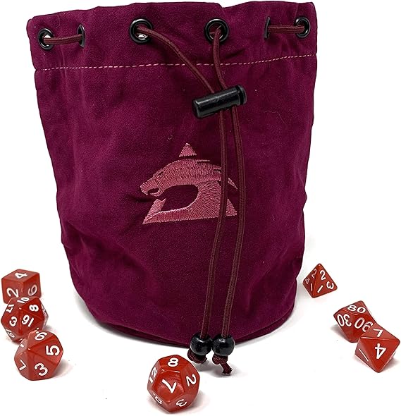 Dundra Multipocket Dice Bag DND Velvet Pouch Large Dice Bags for D&D with Pockets Soft