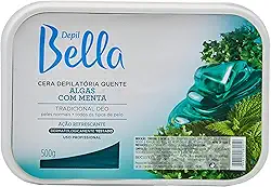 Cera Depilatória algas com Menta, Depil Bella, 500 G