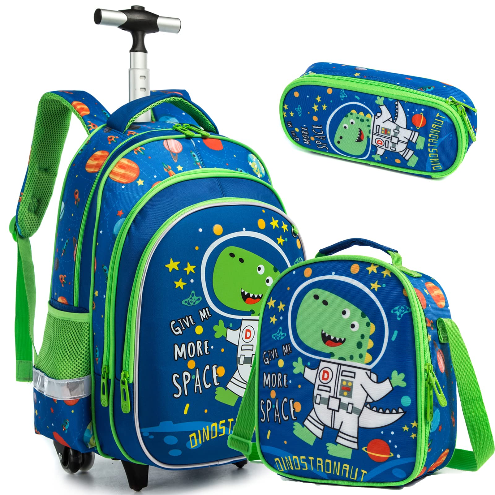 Egchescebo Mochilas Escolares con Ruedas Chicos Mochila para 17” Trolley Escolar