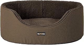 Feandrea Hundebett, Hundekorb, Wendekissen, 83 x 63 x 27 cm, braun PGW032K01 product image