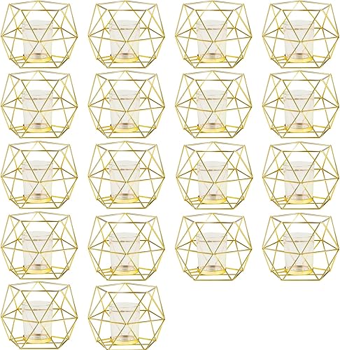 Miniatura 8 de Portavelas geométrico para boda, soporte de vela votiva para boda, portavelas decorativo a granel para mesa de boda, centro de mesa, suministros de