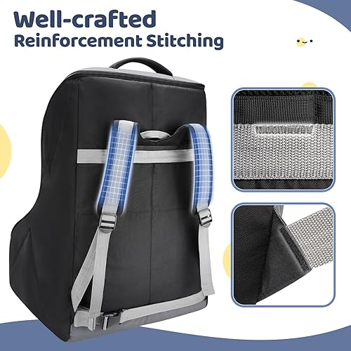 Miniatura 4 de YOREPEK Bolsa de viaje acolchada para asiento de automóvil para viajes en avión compatible con Chicco, Britax, Nuna Rava, bolsas de asiento de