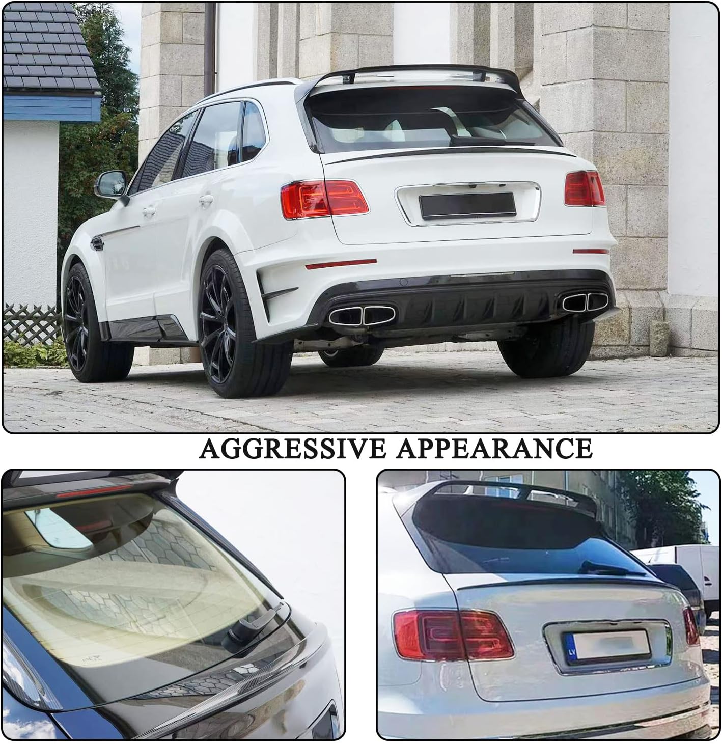 Dry Carbon Fiber Trunk Spoiler for Bentley Bentayga Sport Utility 2016 2017 2018 2019 Rear Tail Lip Deck Boot High End Wing Factory Outlet