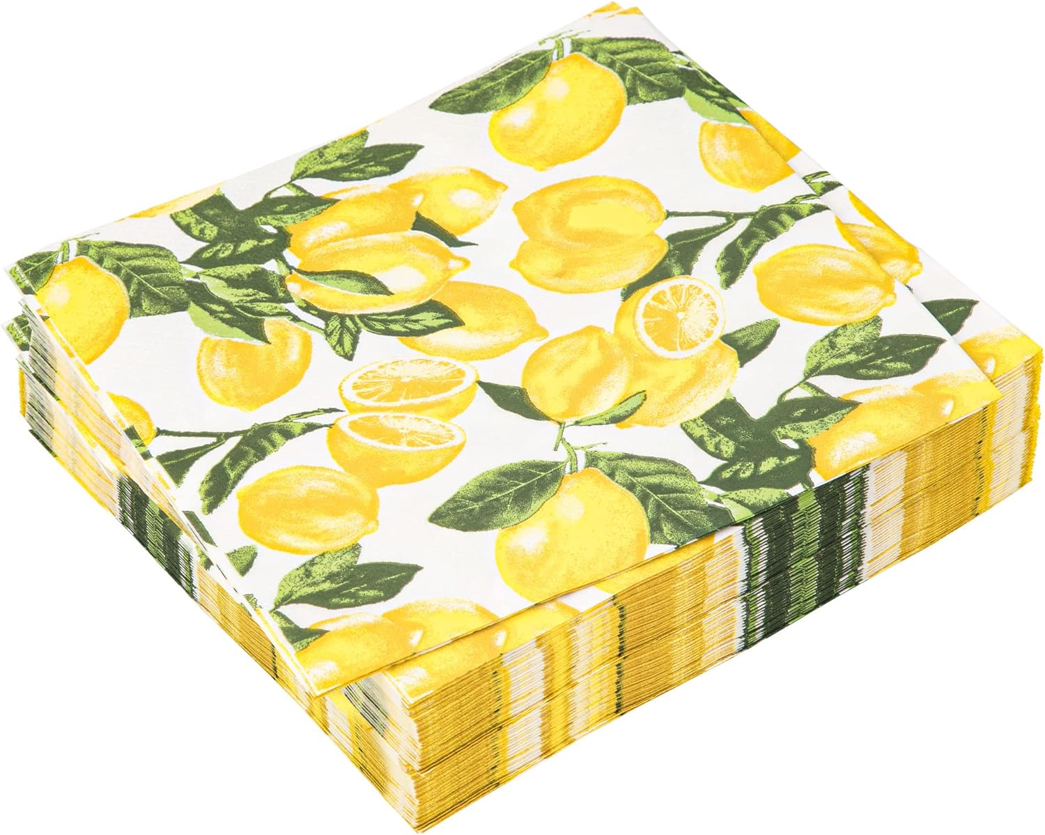 50 Count Lemon Paper Napkins Summer Luncheon Decorative