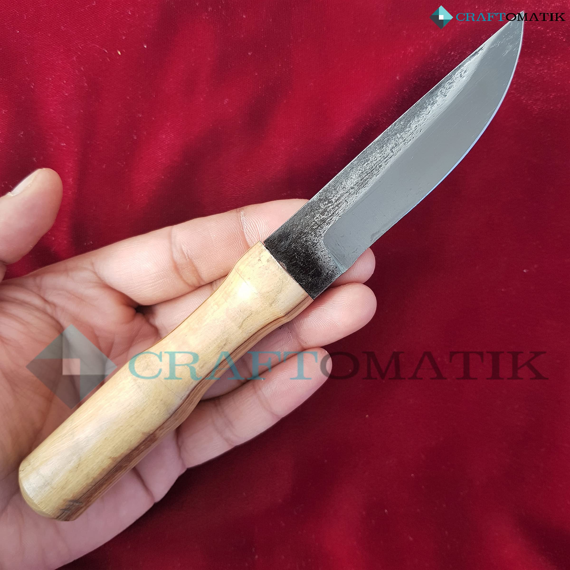Couteau médiéval | Couteau viking fait main | Couteau celtique pour jardin et camping avec étui en cuir | LARP | HFK25