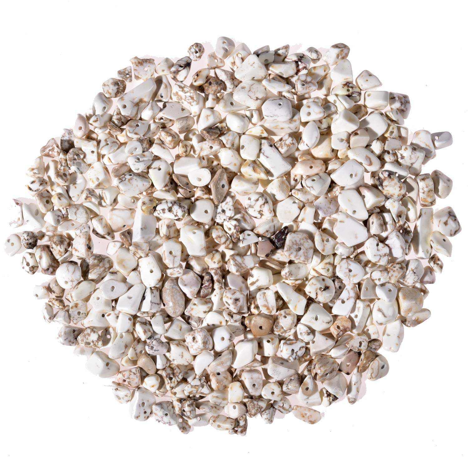 Tashidelek Natural Tumbled Chip Stone Beads 5-8mm Irregular Gemstones Healing Crystal Loose Rocks Bead Hole Drilled DIY for Bracelet Jewelry Making