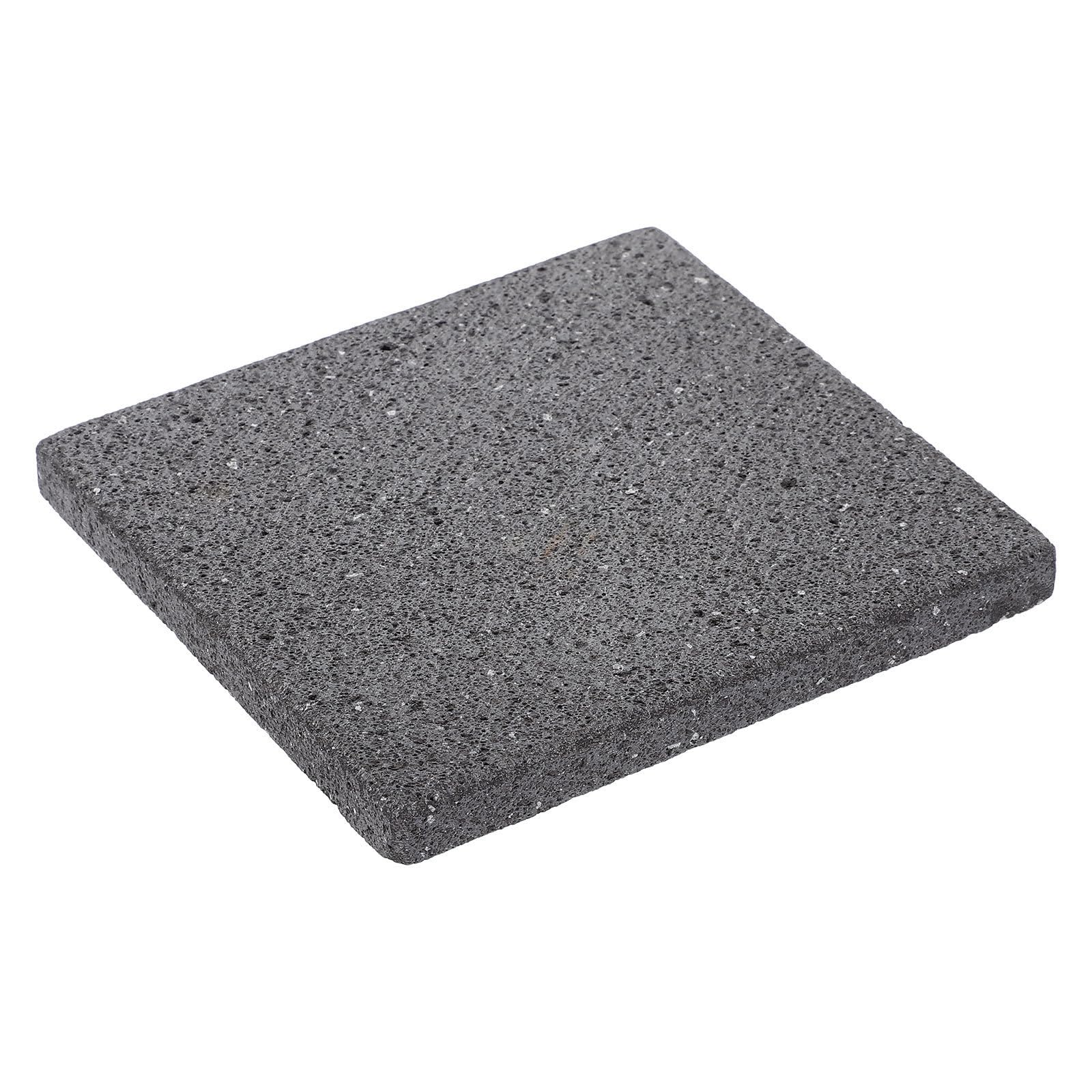 YARNOW Piastra in Pietra Lavica per Barbecue Coreano, Dimensioni 16,8x15,5x1,5cm, Ritenzione Calore Efficiente e Cottura Sicura per Cene Regolari e Korean BBQ