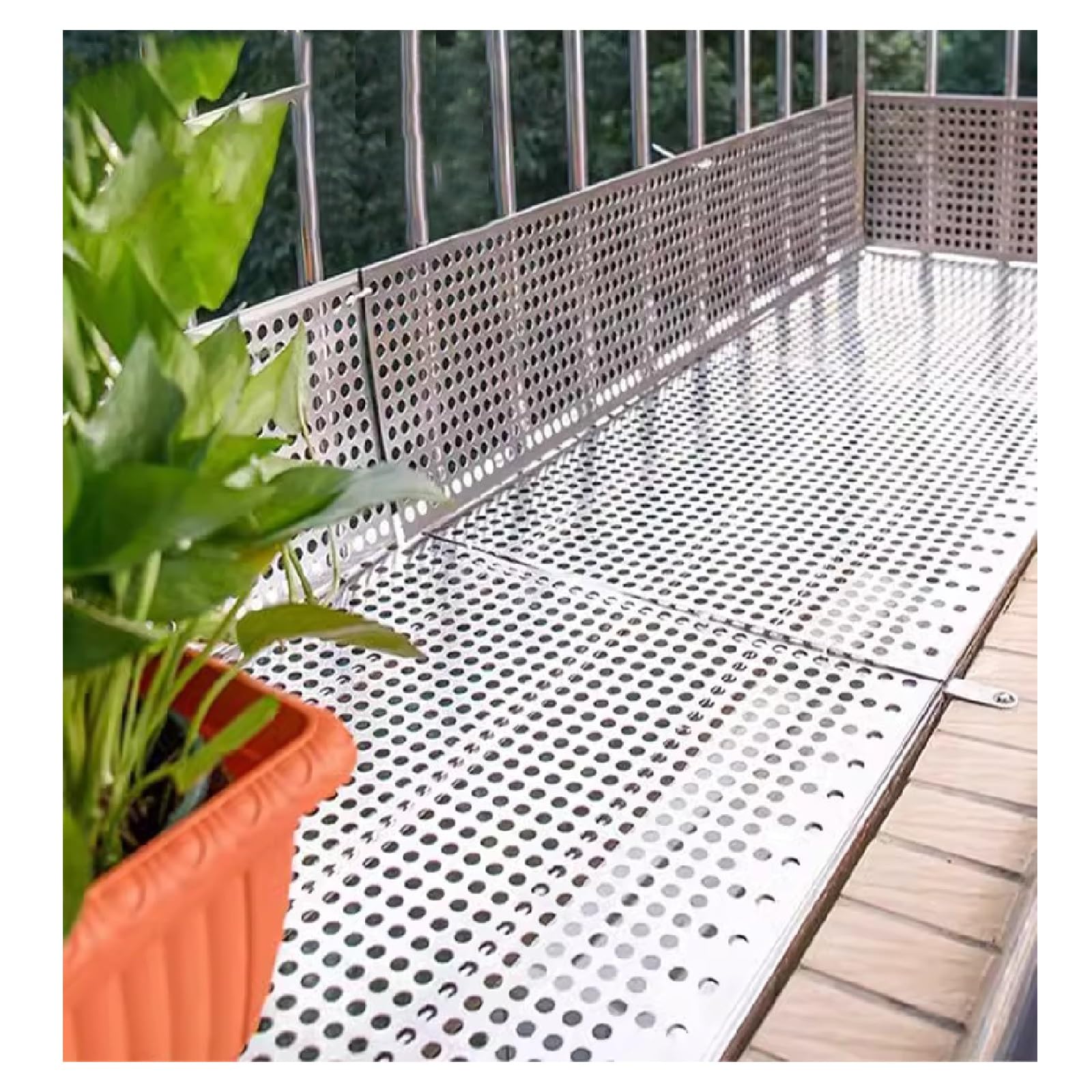 Generisch Lochblech aus Edelstahl 304, 0,8 mm stark, Robustes Lochblech aus Edelstahl für Heimwerkerprojekte, 49 x 122 x 15 cm, vielseitiges Metallgitter