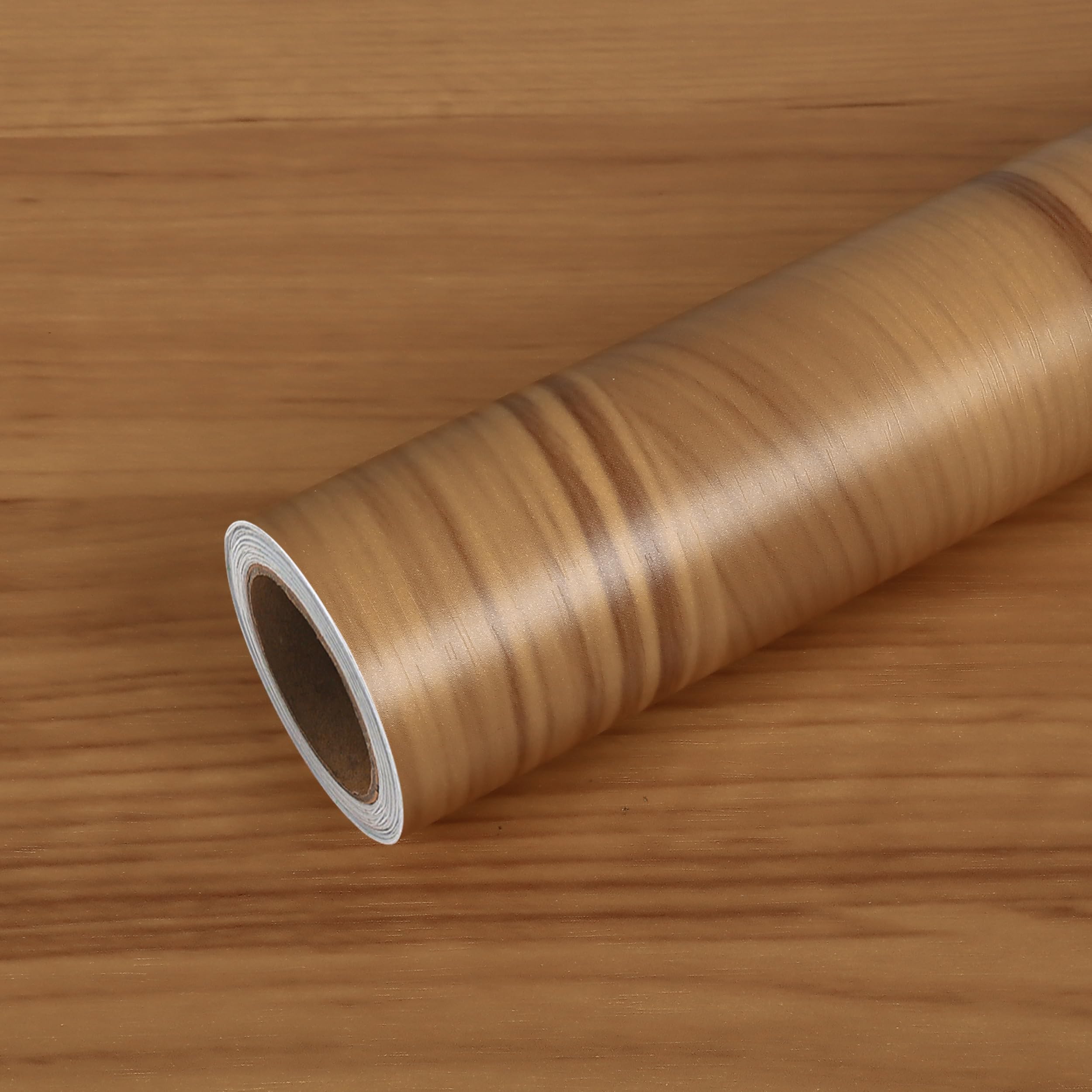 VEELIKE Brown Teak Wood Contact Paper Peel and Stick Countertops Waterproof Wood Wallpaper for Furniture Table Countertops 24''x118'' Self Adhesive Woods Grain Contact Paper for Cabinets Counter Cover