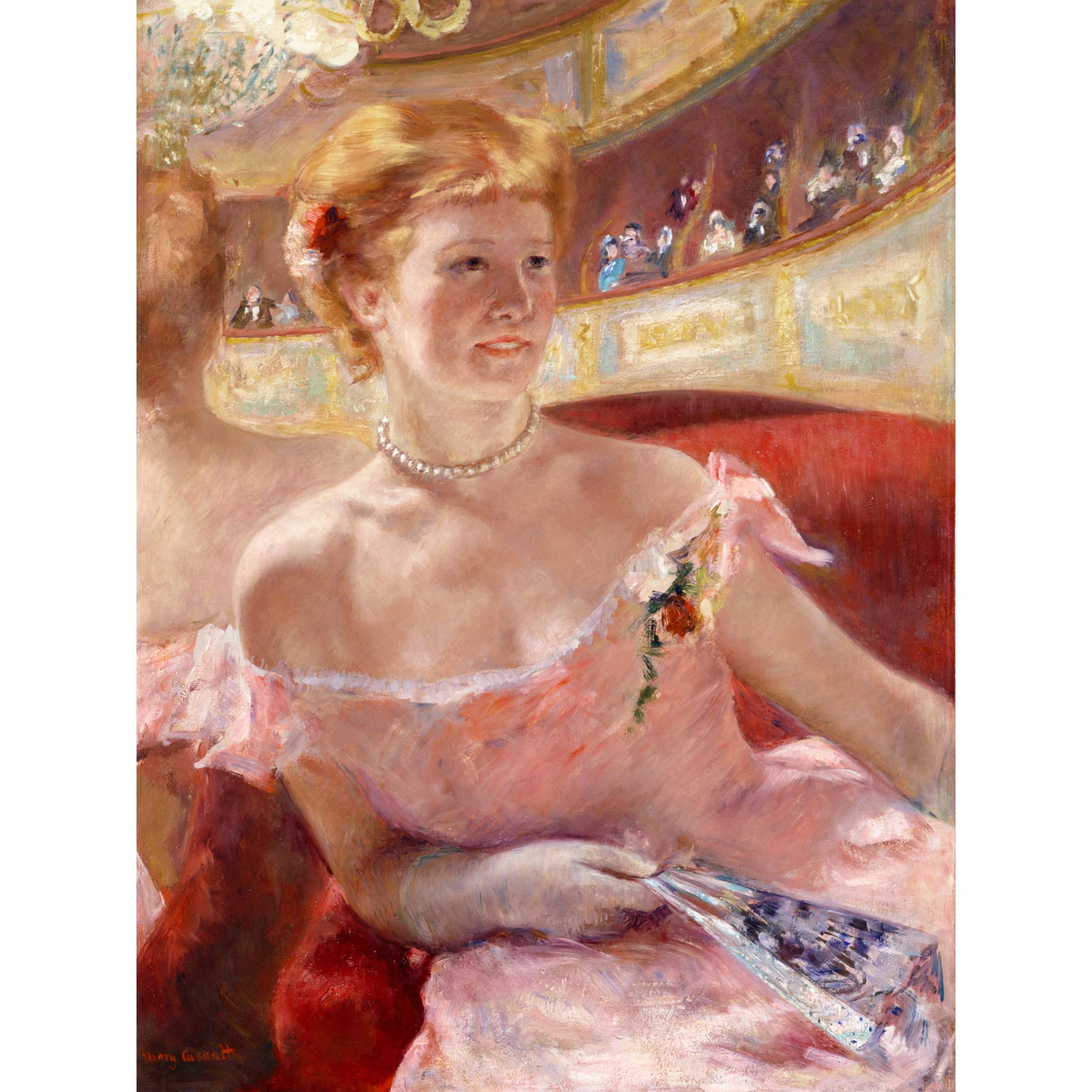 Mary Cassatt American Woman With A Pearl Necklace Extra Large Art Print Wall Mural Poster Premium XL