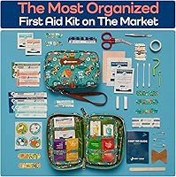 Vista 4 de KEEP>GOING - Kit infantil de primeros auxilios, para viajes, 130 piezas, botiquín pequeño para automóvil, hogar, bolso, pañalera y mochila, apósitos