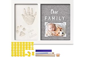 Personalized Baby Registry with Hand and Footprint Kit and Felt Letterboard