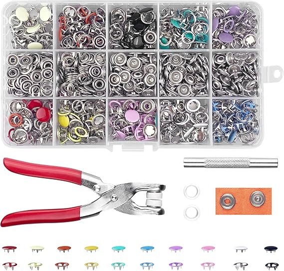 150 Bottoni A Pressione TOAOB | T8 14mm | Bianco E Nero | Per Cucito E Fai Da Te - Foto 2