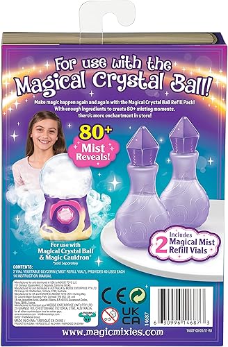 Miniatura 2 de Magic Mixies - Paquete de recambio de niebla mágica y hechizos para bola de cristal mágico, incluye 2 botellas (frasco), manual de instrucciones