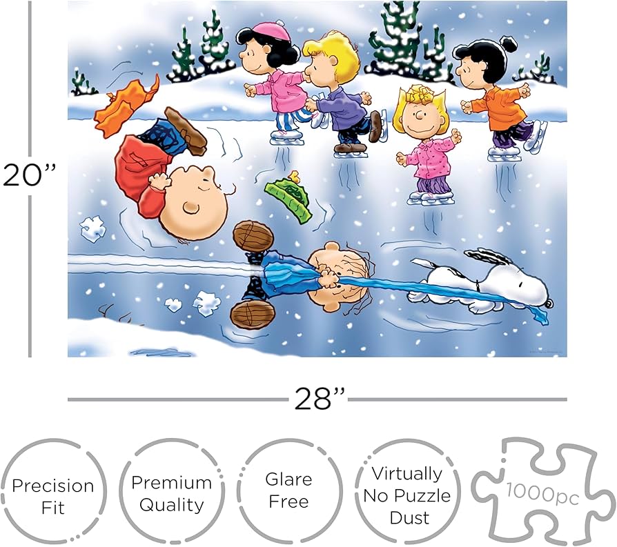 Amazon.com: AQUARIUS Charlie Brown Christmas Skating Puzzle