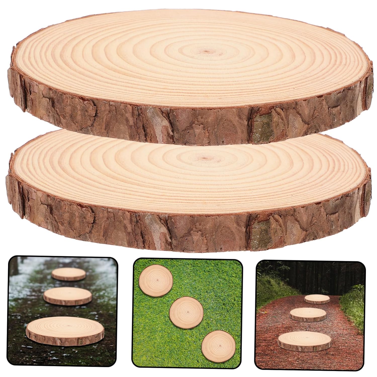 3pcs Garden Stepping Stones Outdoor Walkway Path Maker Wood Paving Stones for Lawn Garden Sturdy Decorative Stepping Kit for Pathways and Flowerbeds