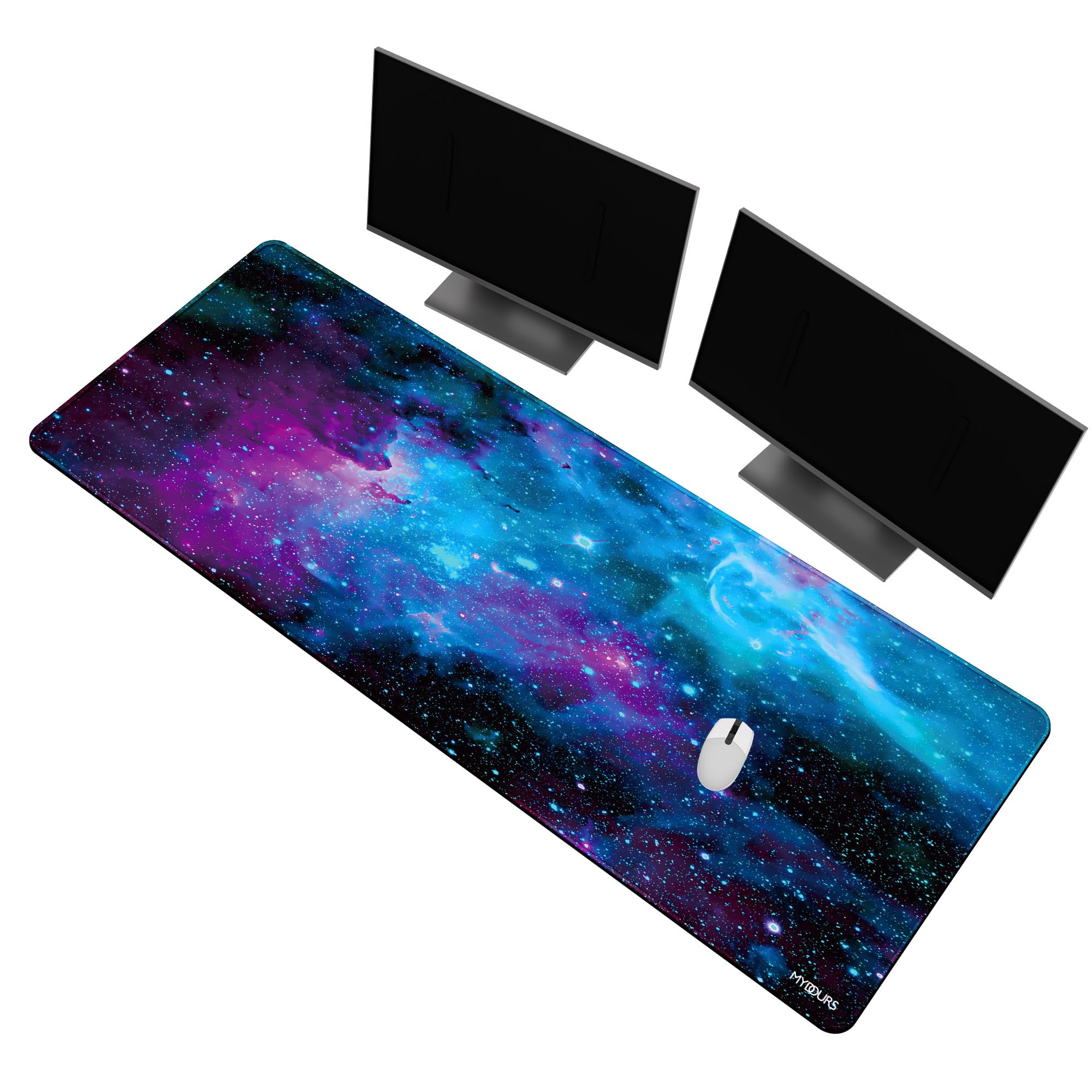 Mydours Podkładka pod mysz XXL 1600 x 600 mm, podkładka pod mysz do gier, pełna antypoślizgowa gumowa podkładka na biurko i tkaniny, podkładka na biurko do biura i domu (uniwersalna)