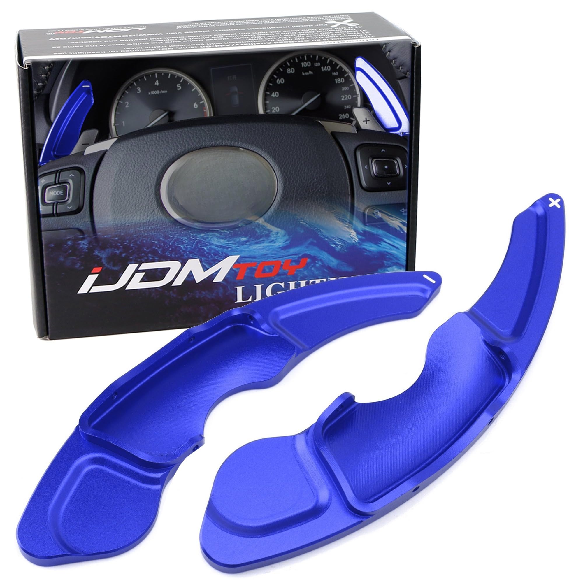 iJDMTOY Sports Blue Billet Aluminum Lexus Paddle Extensions
