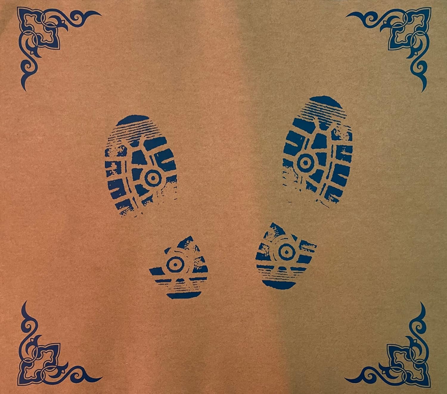 Car Paper Floor Mats Disposable Brown Plastic Coated Foot Mats for