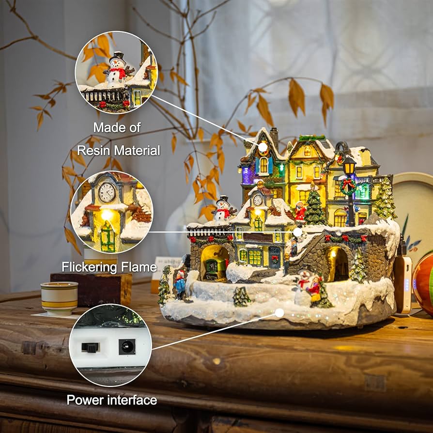 クリスマス ♡ ライト付ハウス Amazon.co.jp: WONDER GARDEN クリスマスビレッジハウス