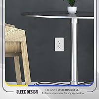 Vista 7 de ENERLITES - Placa de pared doble sin tornillos, cubierta de tomacorriente segura para niños, tamaño estándar, 1 cuadrilla, 4.68 x 2.93 pulgadas