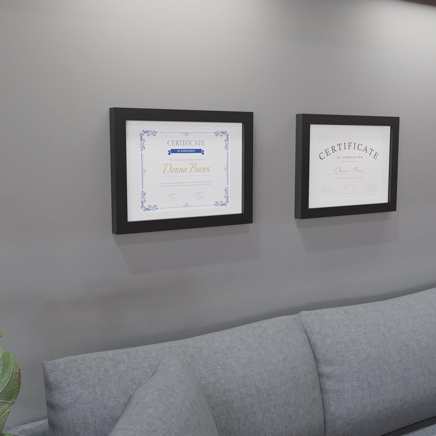 Frame Amo 13x18 Black Solid Wood Poster Frame, White Mat for 11x14 Image, Tempered Glass Front, 1.5 inch Wide, 1 inch Thick, High-End, Heavy-Duty, Gallery Grade & Acid-Free