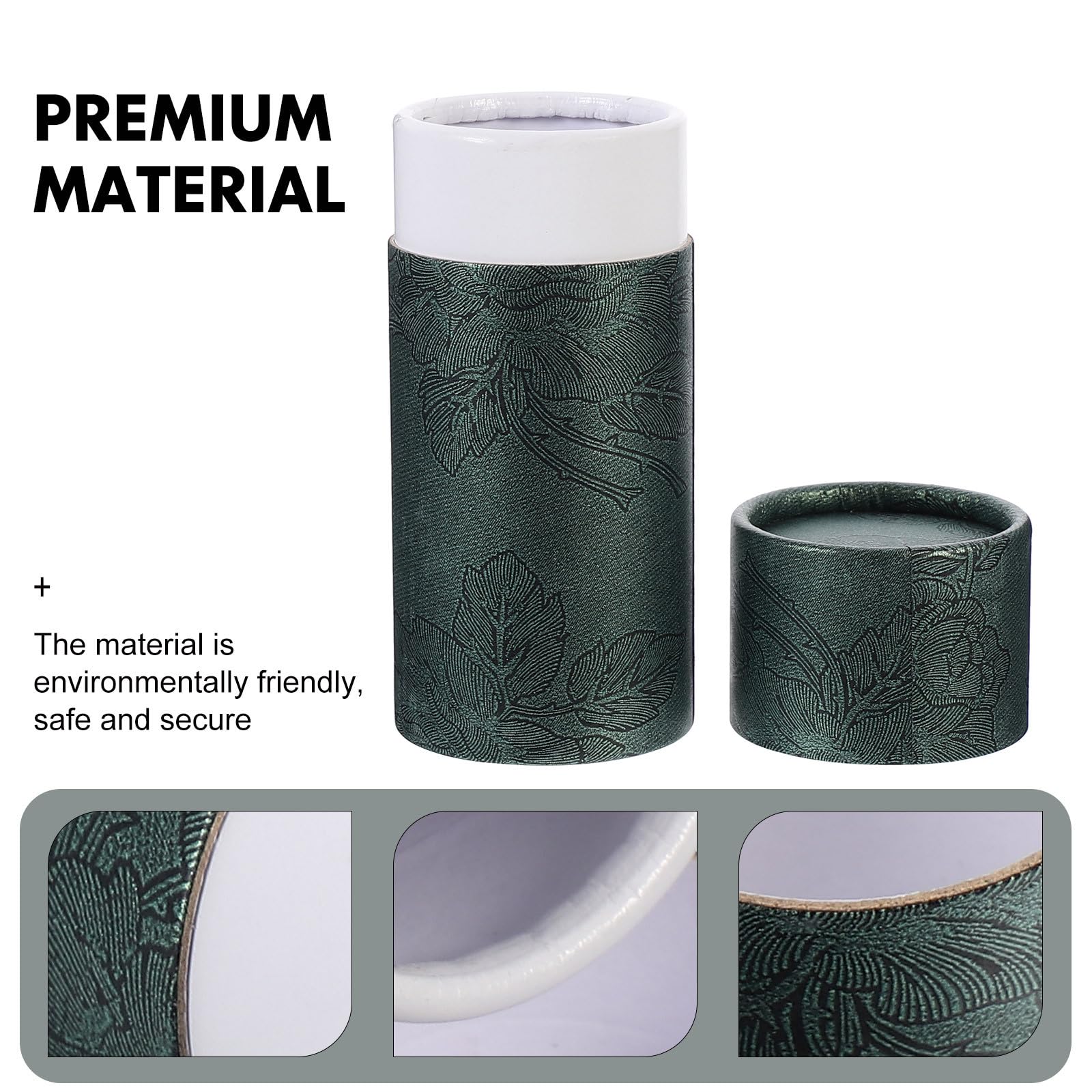 VILLCASE Scatola Cilindrica in Carta Kraft Verde, Confezione 20 Pezzi