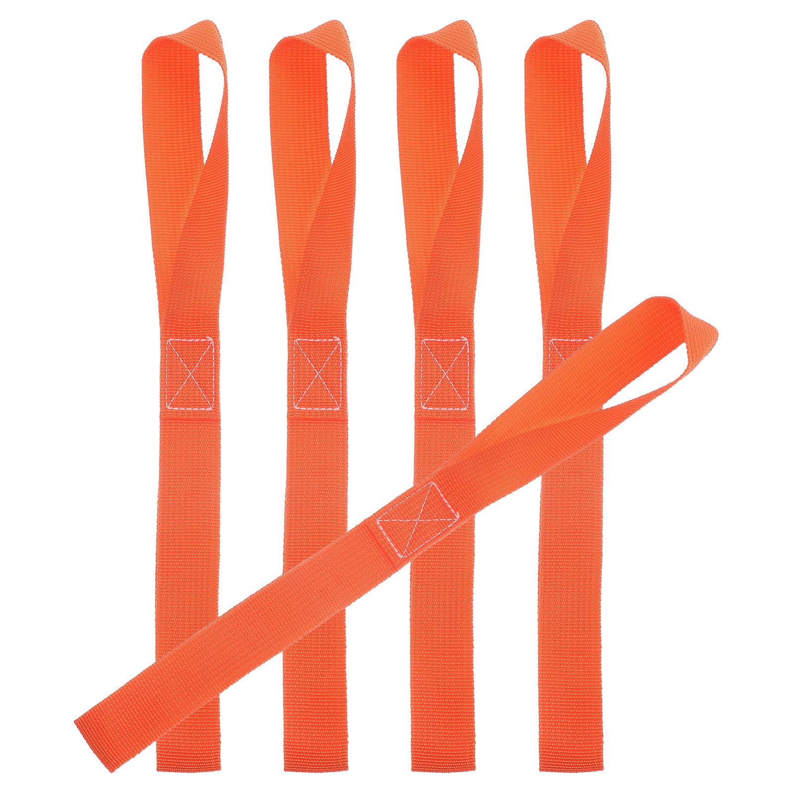 NUOBESTY 4Pcs Orange 2.5Cm X 30.5Cm Motorcycle Tie Down Straps Loop Heavy Duty Binding Straps for Luggage Cargo Securing on Scooters Bikes and Outdoor Use Random Color Random Color