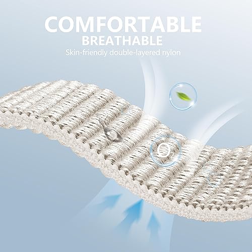 Miniatura 3 de Paquete de 10 correas de nailon suave compatibles con Apple Watch para mujeres y hombres de 1.496 pulgadas, 1.575 pulgadas, 1.614 pulgadas, 1.654