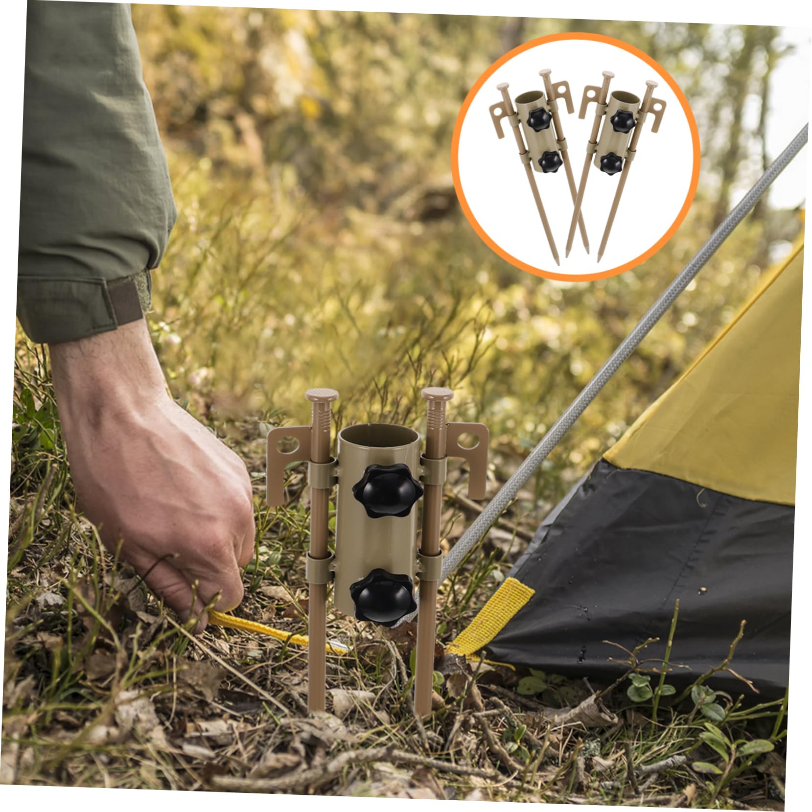UPKOCH Verstellbare Zeltstangenhalter Aus Robustem Aluminium 6 Stück Camping Zubehör Mit Heringen Und Hammer Halter Für Zeltdach Stabilität Bei Outdoor Zelten Und Pavillons