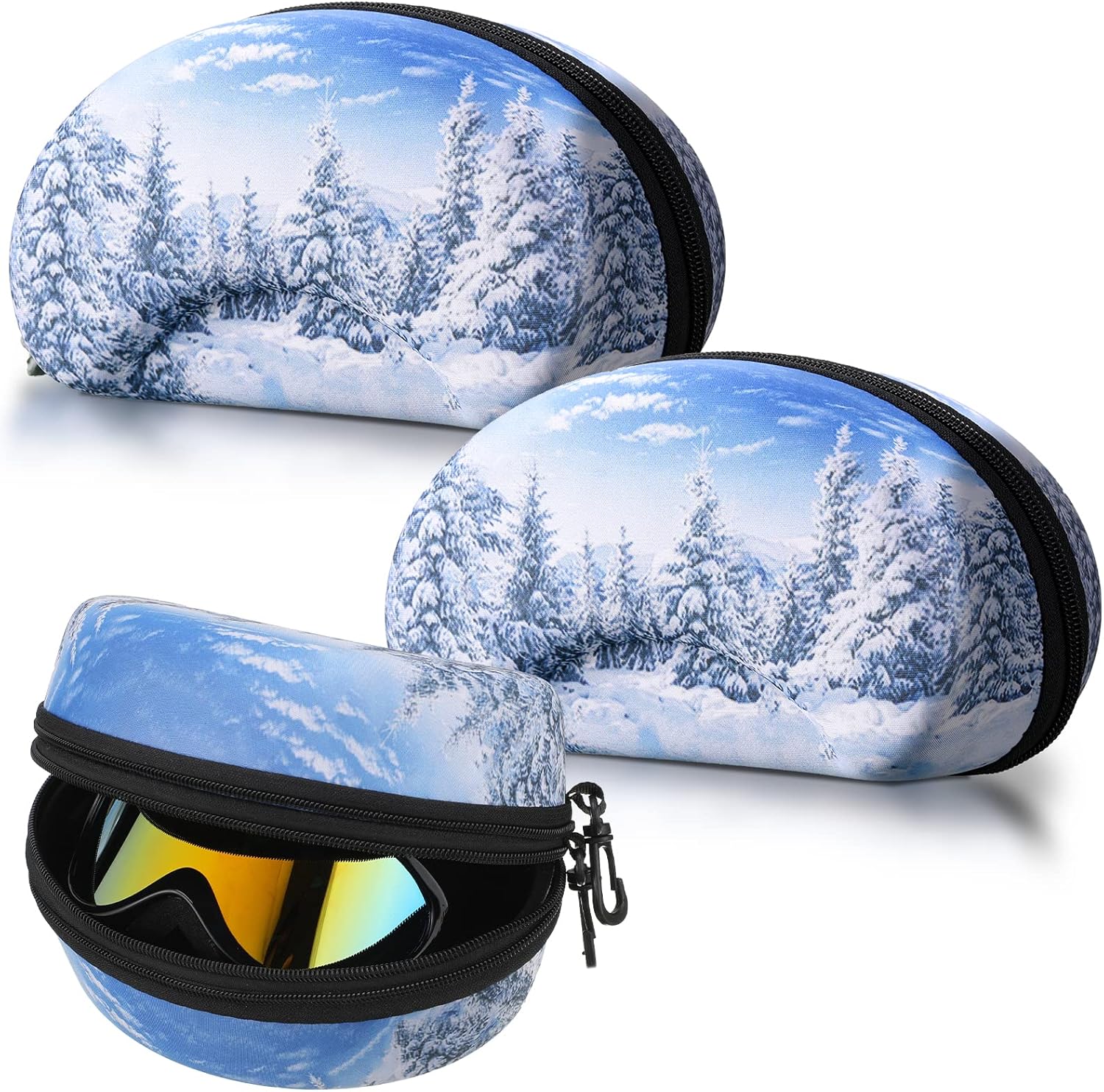 Moukeren 2 Pieces Ski and Snowboard Goggle Case Sports
