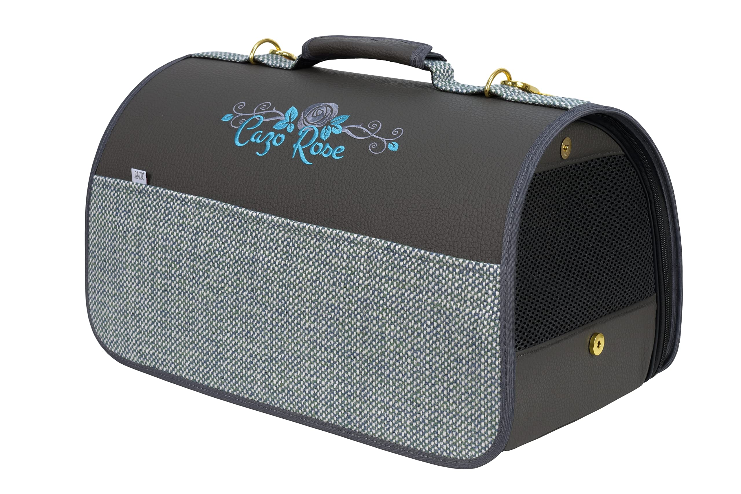 Transporter CAZO Blue Rose dla psa lub kota 50 x 27 x 26 cm, kolor szary, elegancki, LBR0901
