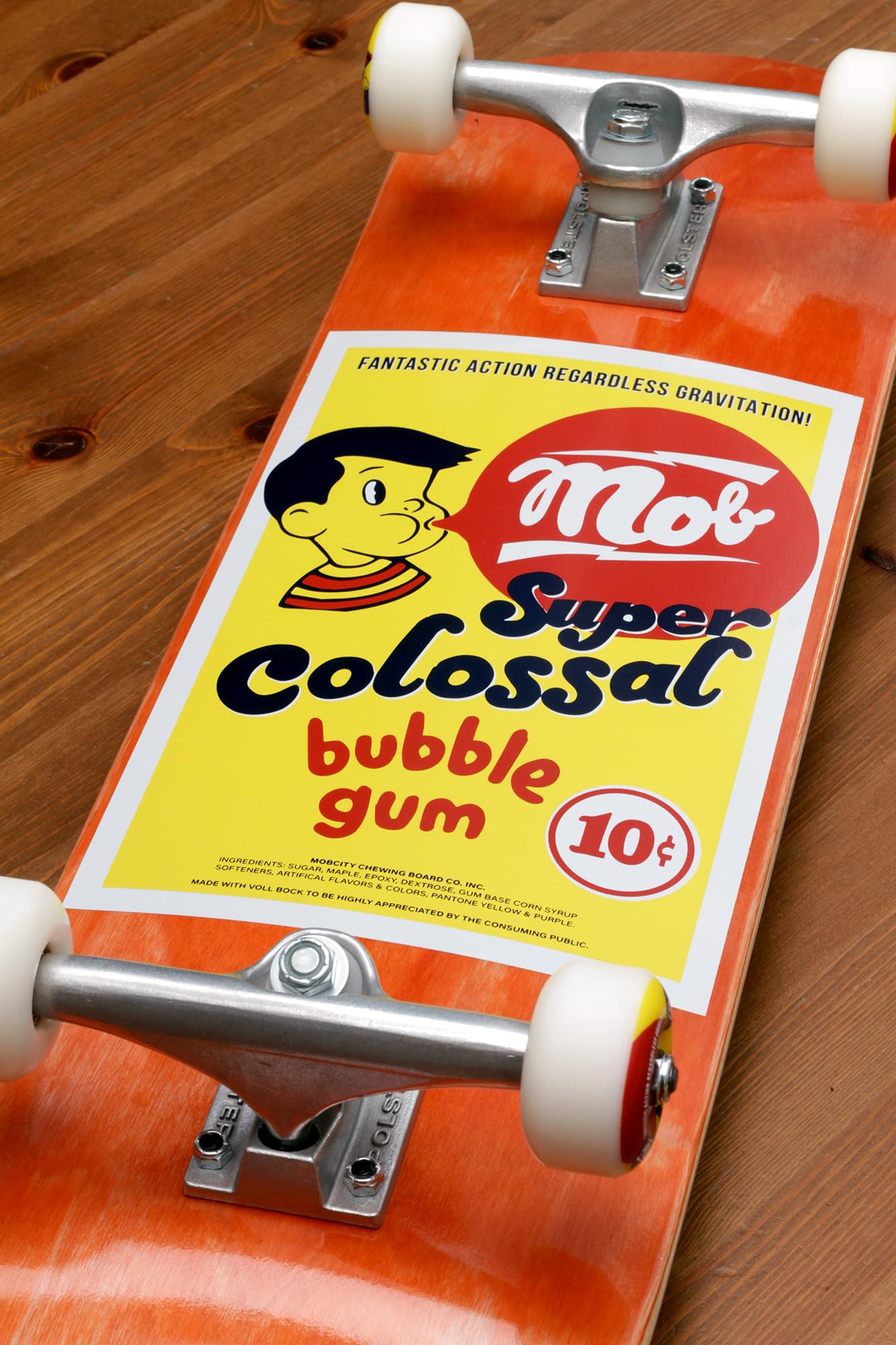 MOB Skateboards Bubble 8.0 – Tavola completa 31 x 8 pollici – Tavola in legno a 7 strati di legno d'acero – già montata – Skateboard per ragazzi, adulti, principianti e professionisti – Arancione