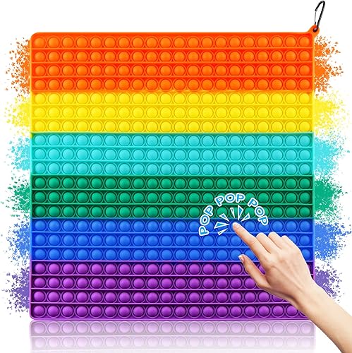 Miniatura 1 de Abesee 1 paquete de 400 burbujas juguete sensorial gigante de 157 pulgadas con enorme sonido de estallido tamaño extra grande XL cuadrado mega