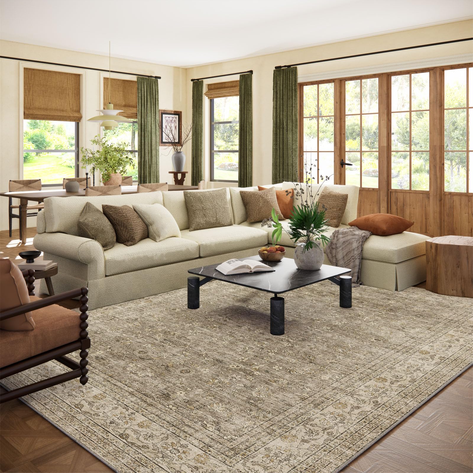 palohom Abstract Low Pile Rug
